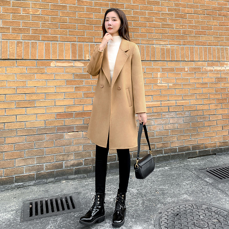 Womens Stylish Double-faced Cashmere Coat - Image 2