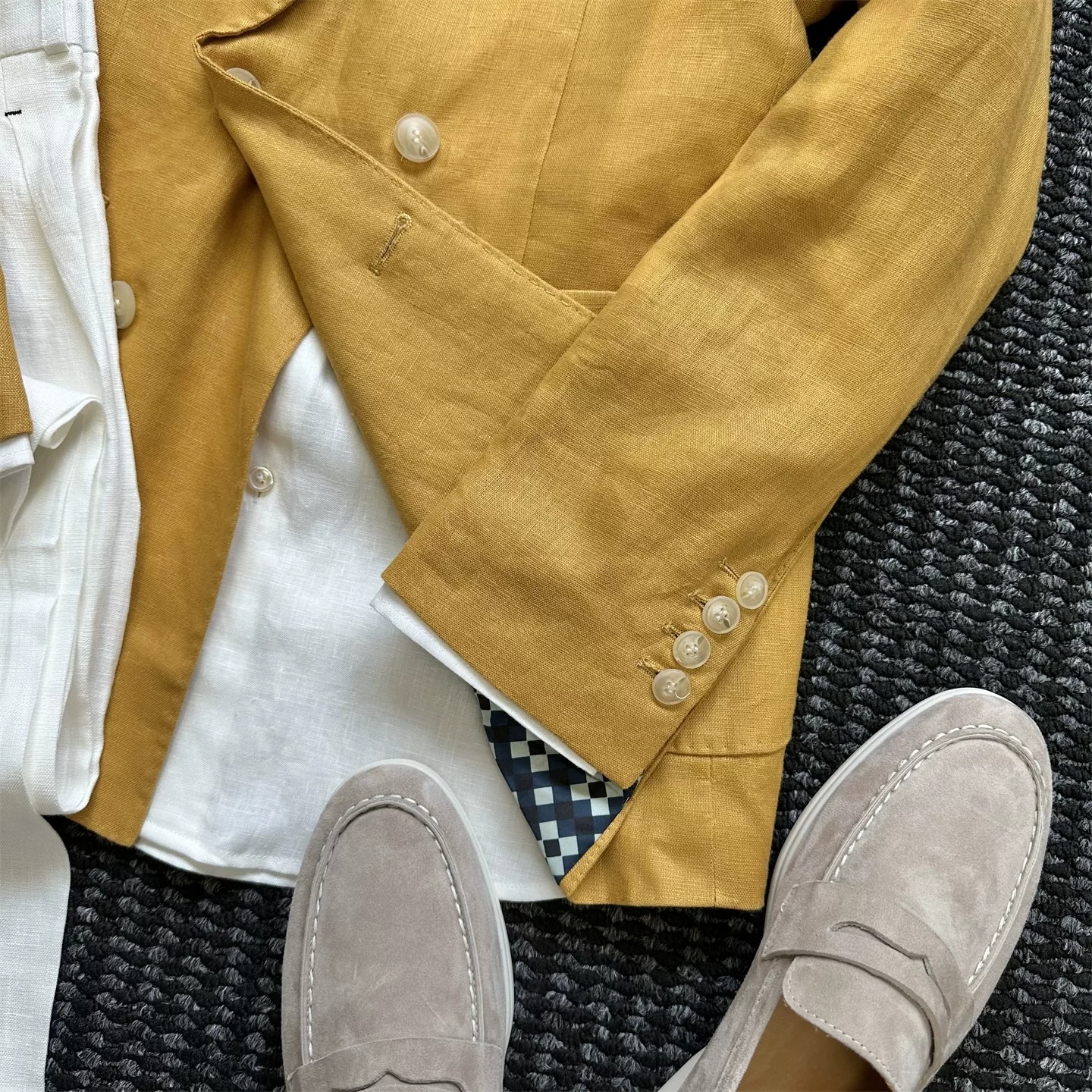 Casual British-style Semi-lined Slim-fit Suit - Image 4
