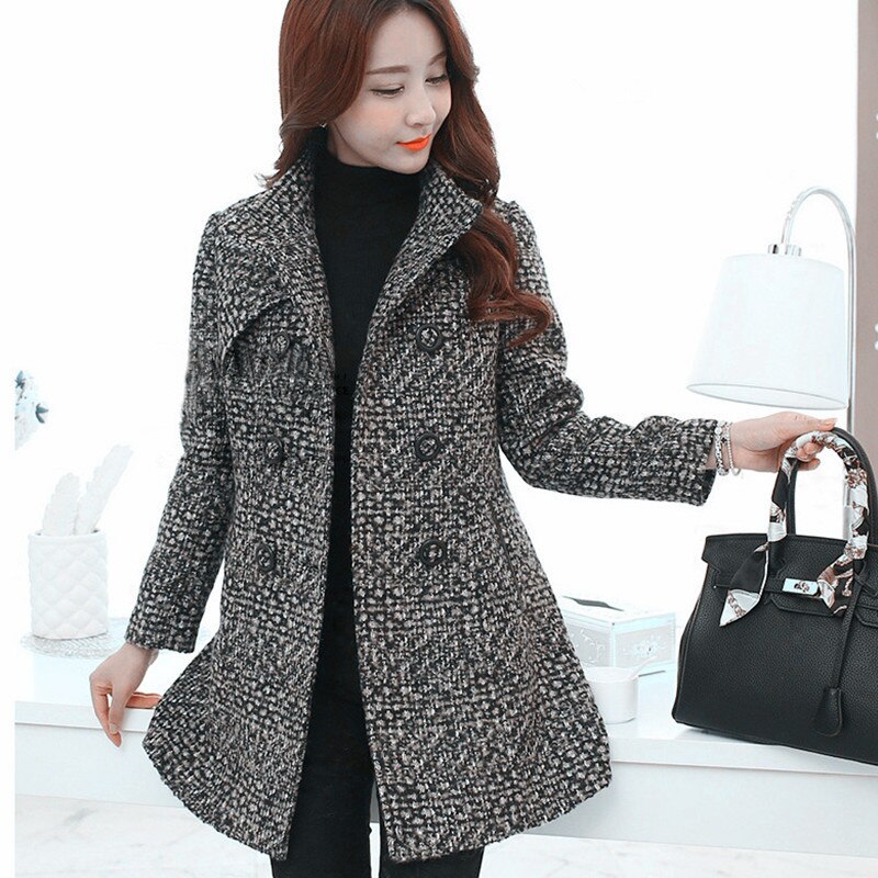 Fashion Thick Plaid woolen coat women's clothing - Image 5