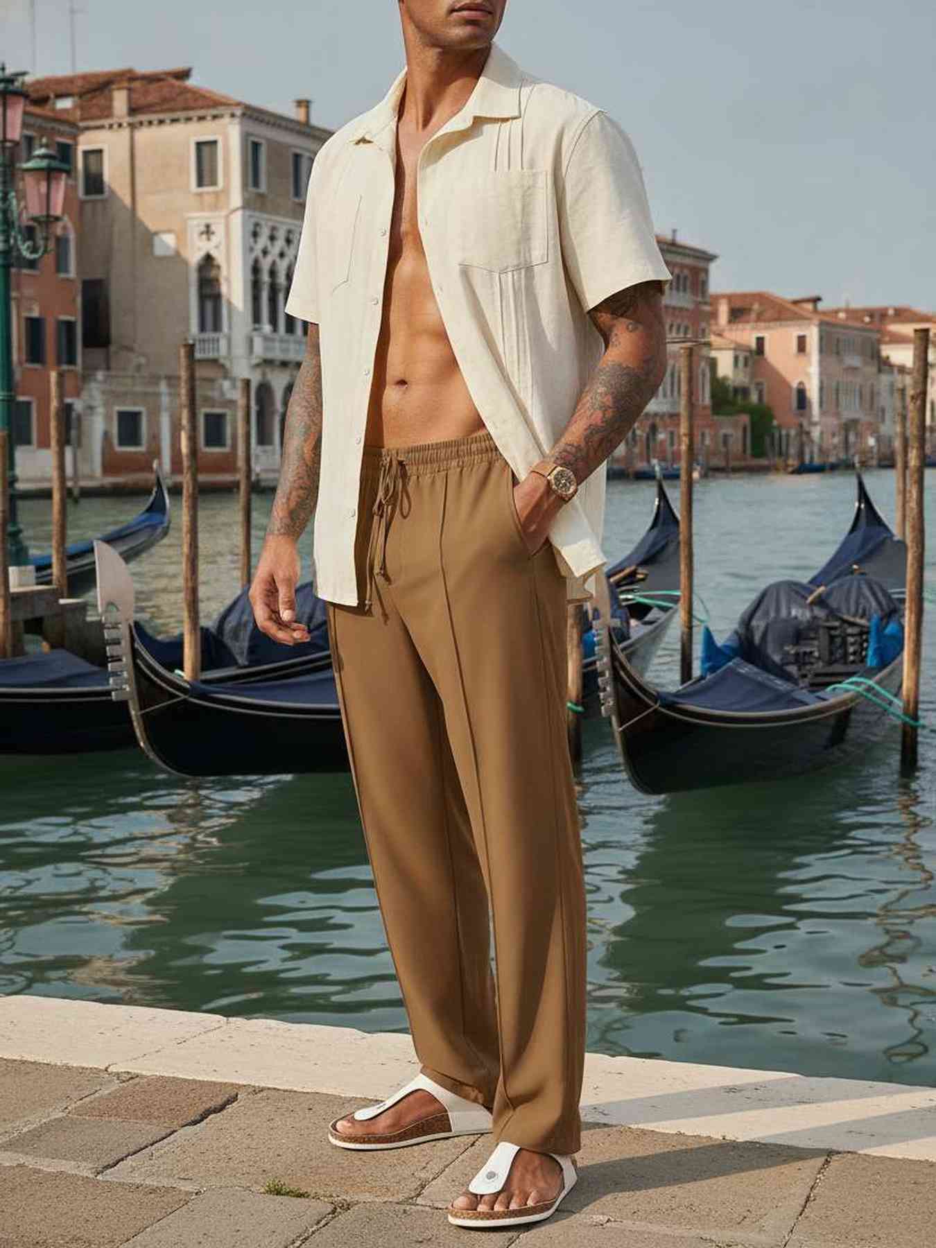 Casual Pants, Trendy And Fashionable Casual Pants, Men's Pants, Men's Pants, Long Pants, Straight Pants, Corduroy Casual Pants, Tight-fitting Casual Pants, Anti-wrinkle Casual Pants, 9-inch Pants, Men - Image 5
