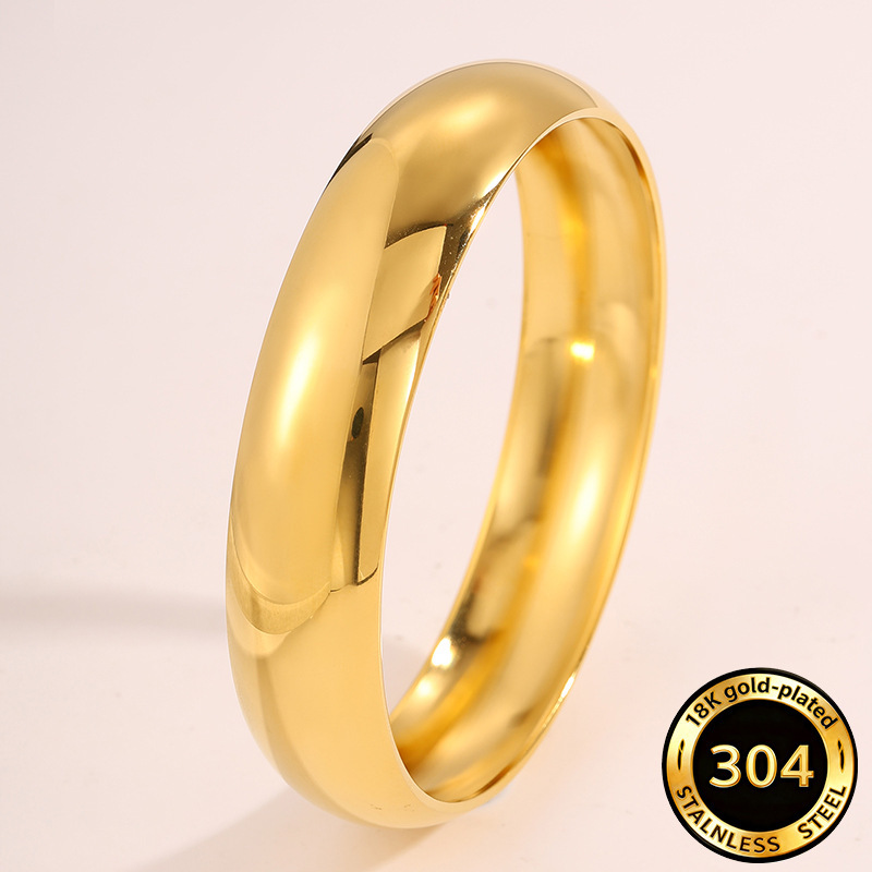 Moms Non-fading Titanium Steel Bracelet Round Bangle - Image 5