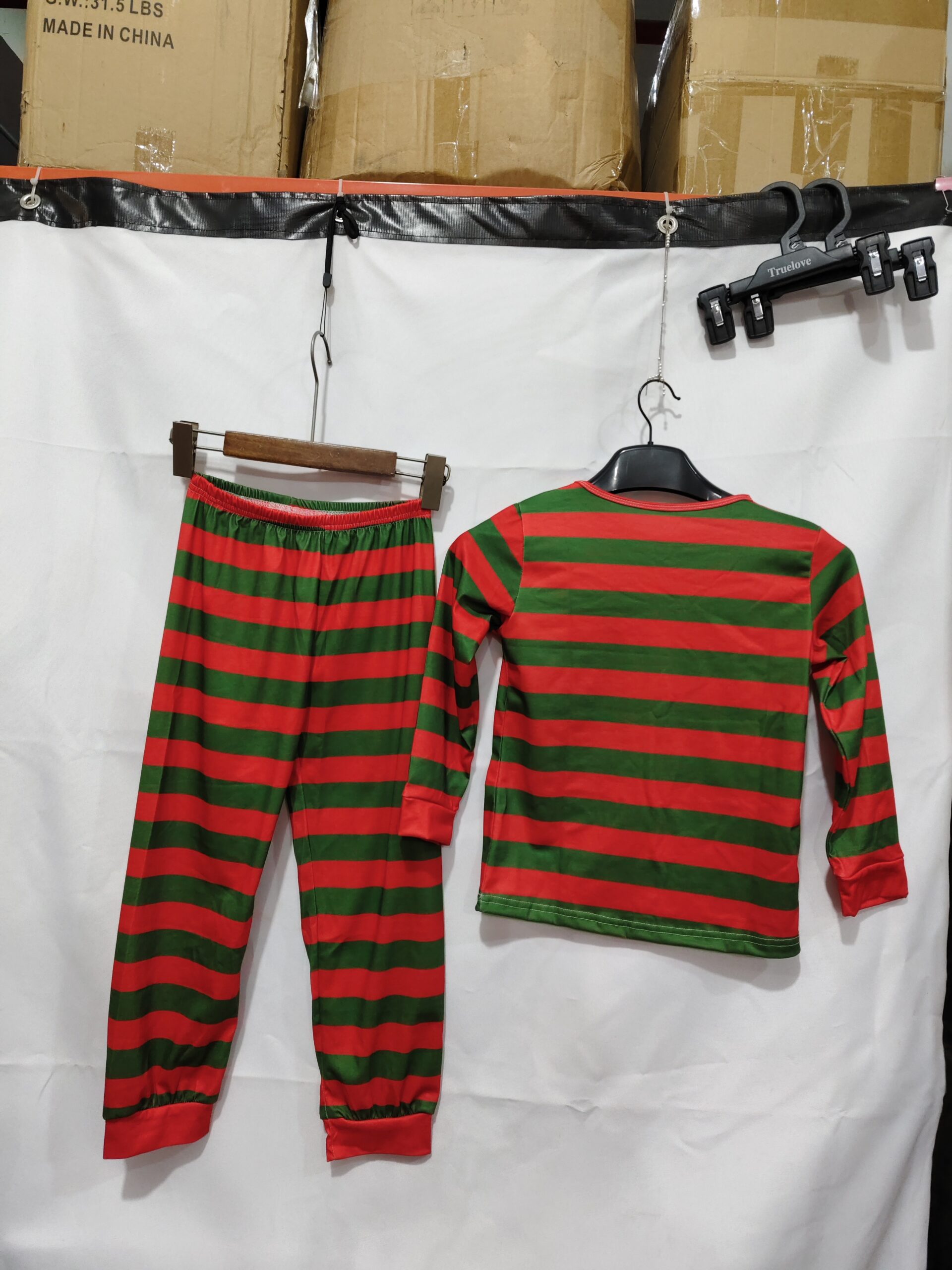 Striped Christmas Family Set Autumn Long-sleeve Loungewear - Image 3