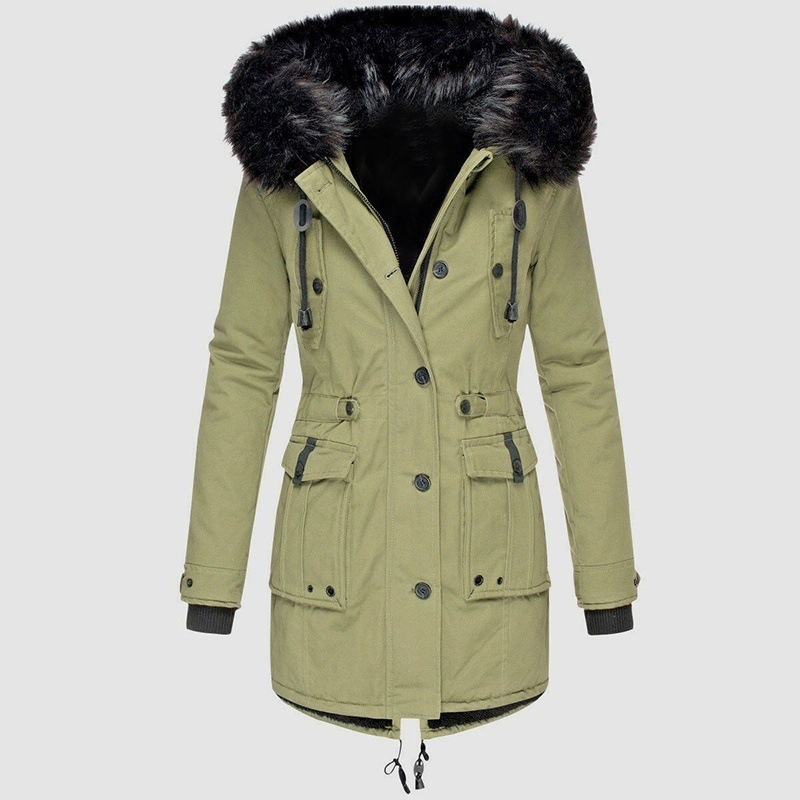 Women's Clothing Fleece-lined Thickened Women's Cotton Padded Clothing Women's Winter - Image 8