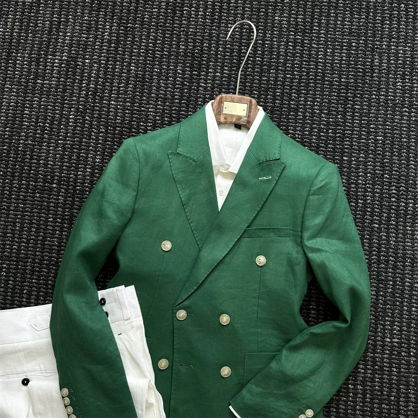 Casual British-style Semi-lined Slim-fit Suit - Image 3