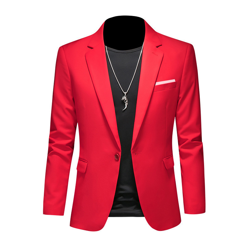 Mens Fashionable Plus-Size Slim-Fit Suit Jacket - Image 5