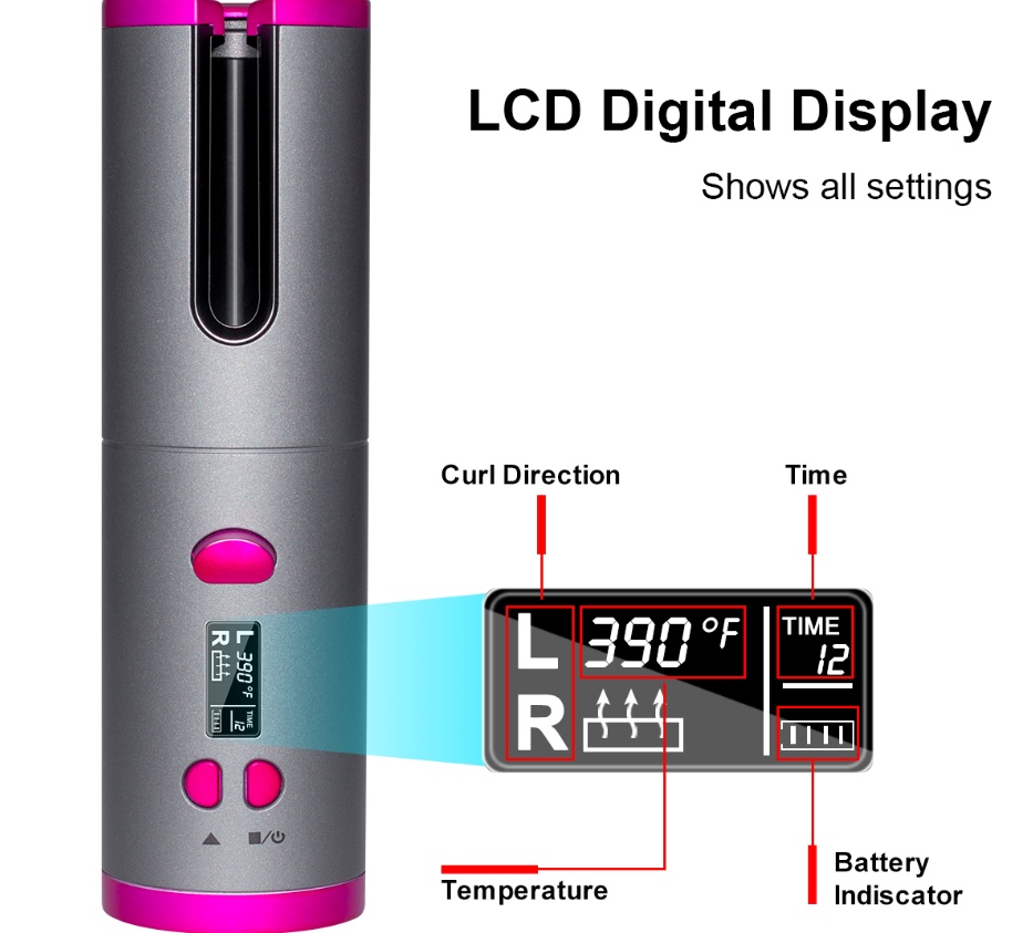 Curling Iron USB Wireless Multifunctional Charging Curler - Image 9