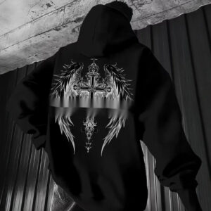 New Mens Casual Printed Hooded Sweatshirt