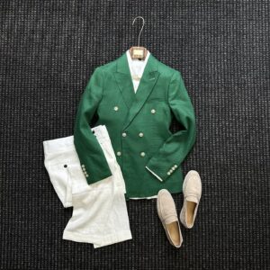 Casual British-style Semi-lined Slim-fit Suit