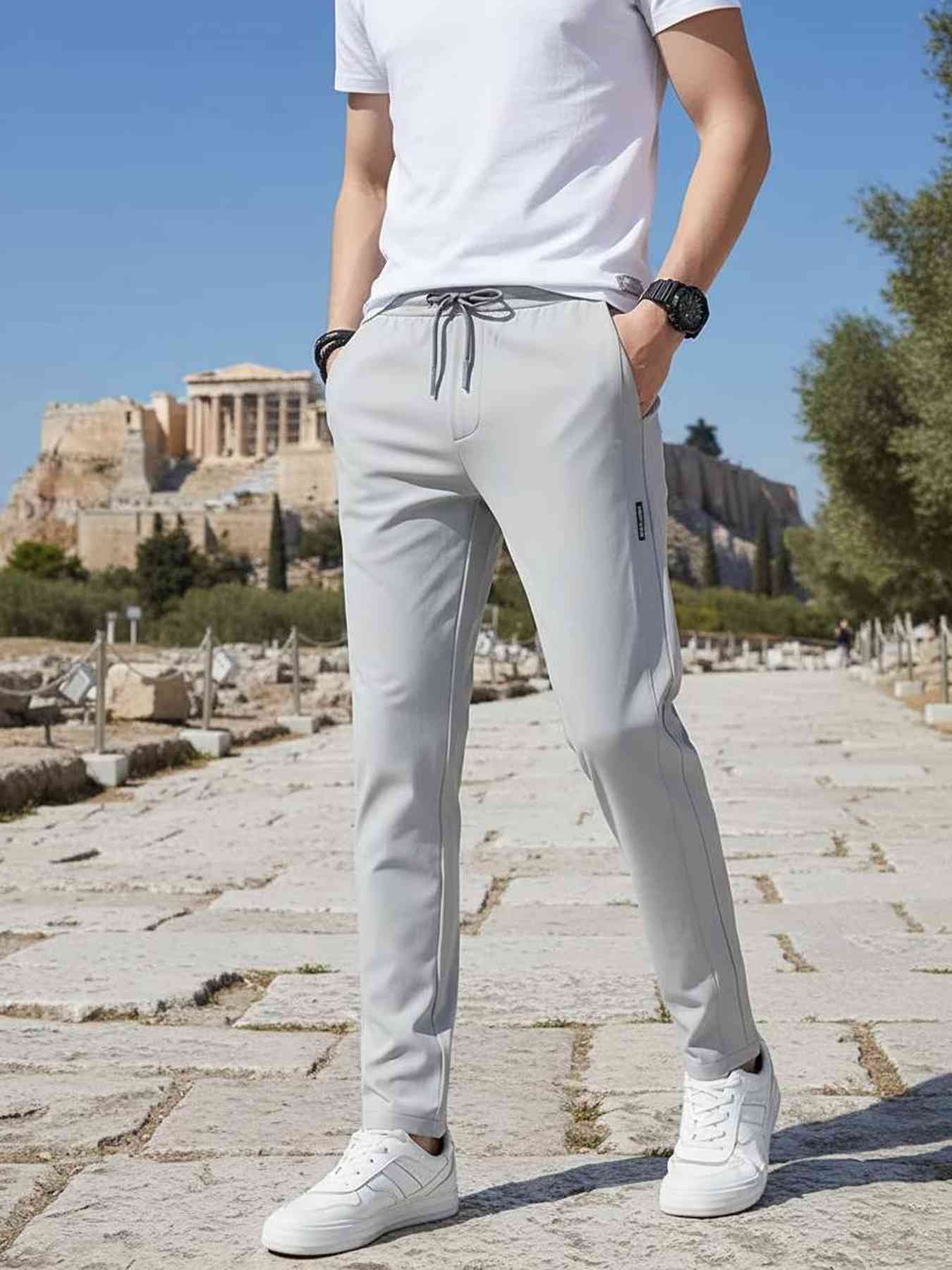 Casual Pants, Trendy And Fashionable Casual Pants, Men's Pants, Men's Pants, Long Pants, Straight Pants, Corduroy Casual Pants, Tight-fitting Casual Pants, Anti-wrinkle Casual Pants, 9-inch Pants, Men - Image 2