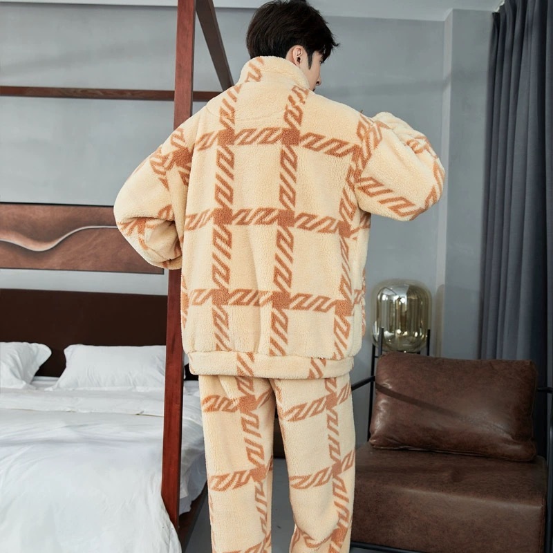 Men's Zipper Pajamas Winter Thickened - Image 5