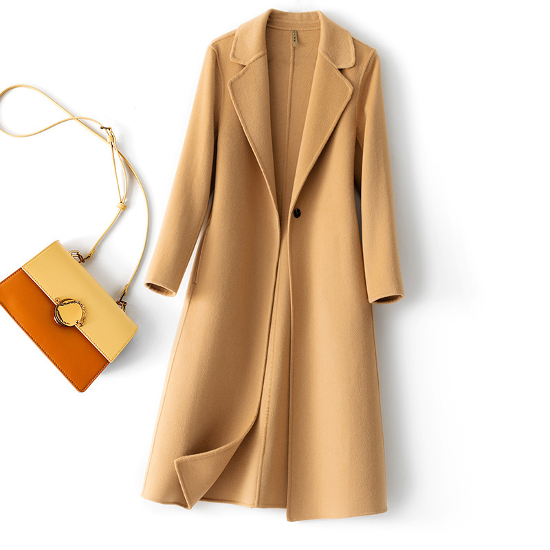 Cashmere Coat Womens Mid-length Wool Outerwear - Image 10
