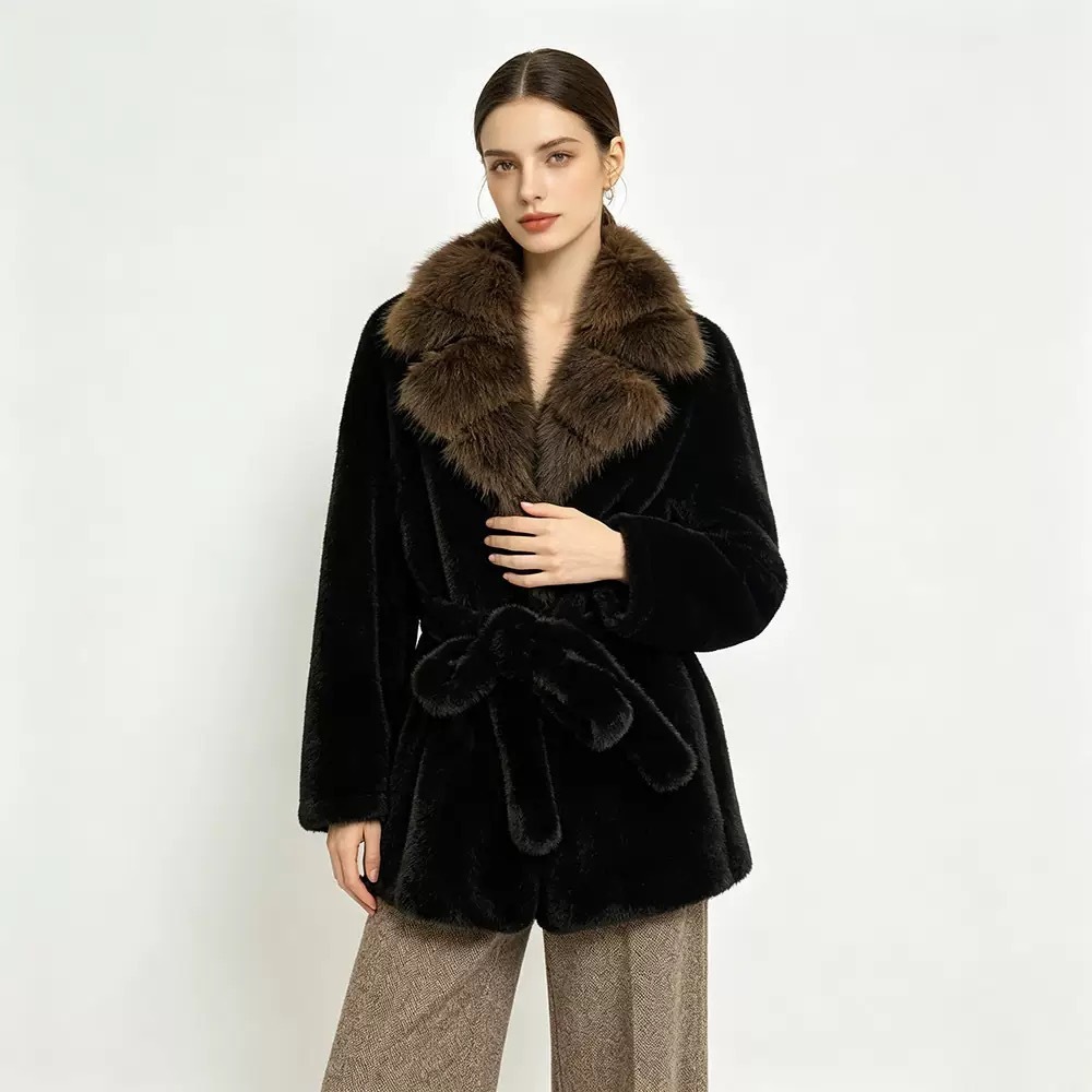 AutumnWinter Fashion Mid-length Coat With A Buttoned Lapel Design - Image 5