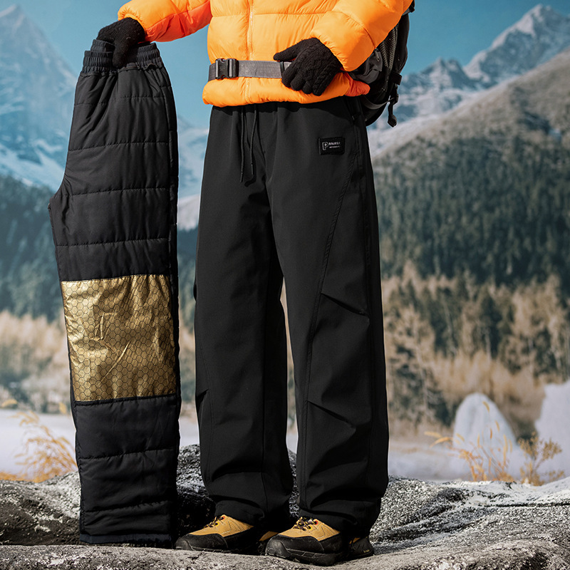 Northeast-style Warm Workwear Down Cotton Pants - Image 3