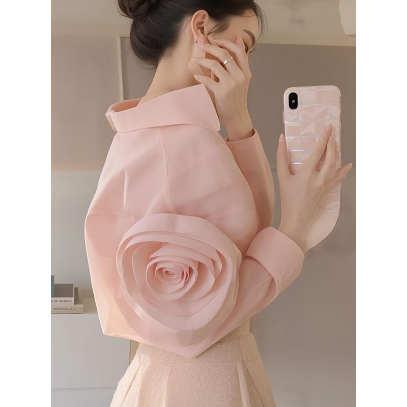 Womens French-style Elegant Dopamine Top - Image 4