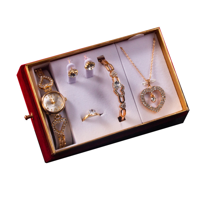 Goddess Festival With Hand Gift Set Watch Bracelet Necklace Ear Stud - Image 5