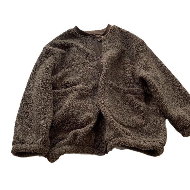 Brushed Thickened Loose-fitting Cardigan Coat - Image 3