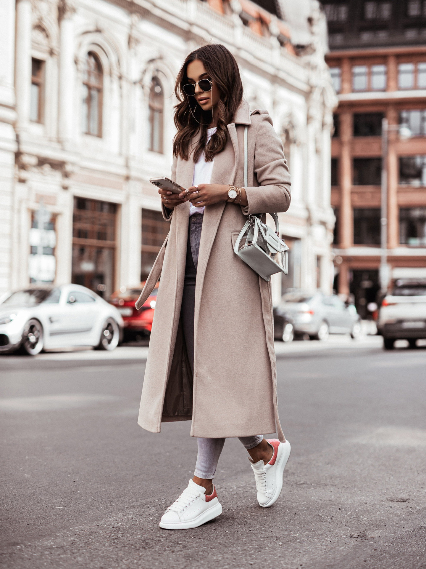 Long Sleeve V-neck Tie Woolen Coat Women's Clothing - Image 2