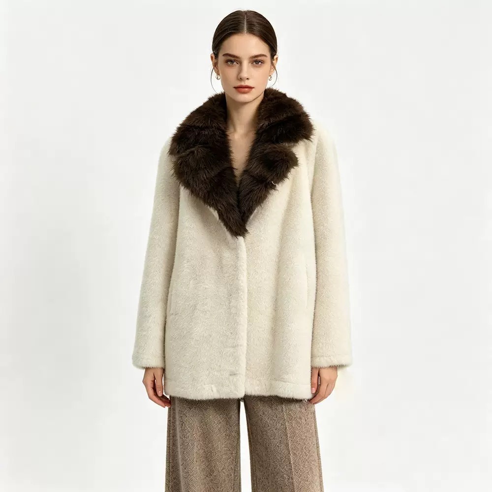 AutumnWinter Fashion Mid-length Coat With A Buttoned Lapel Design - Image 4