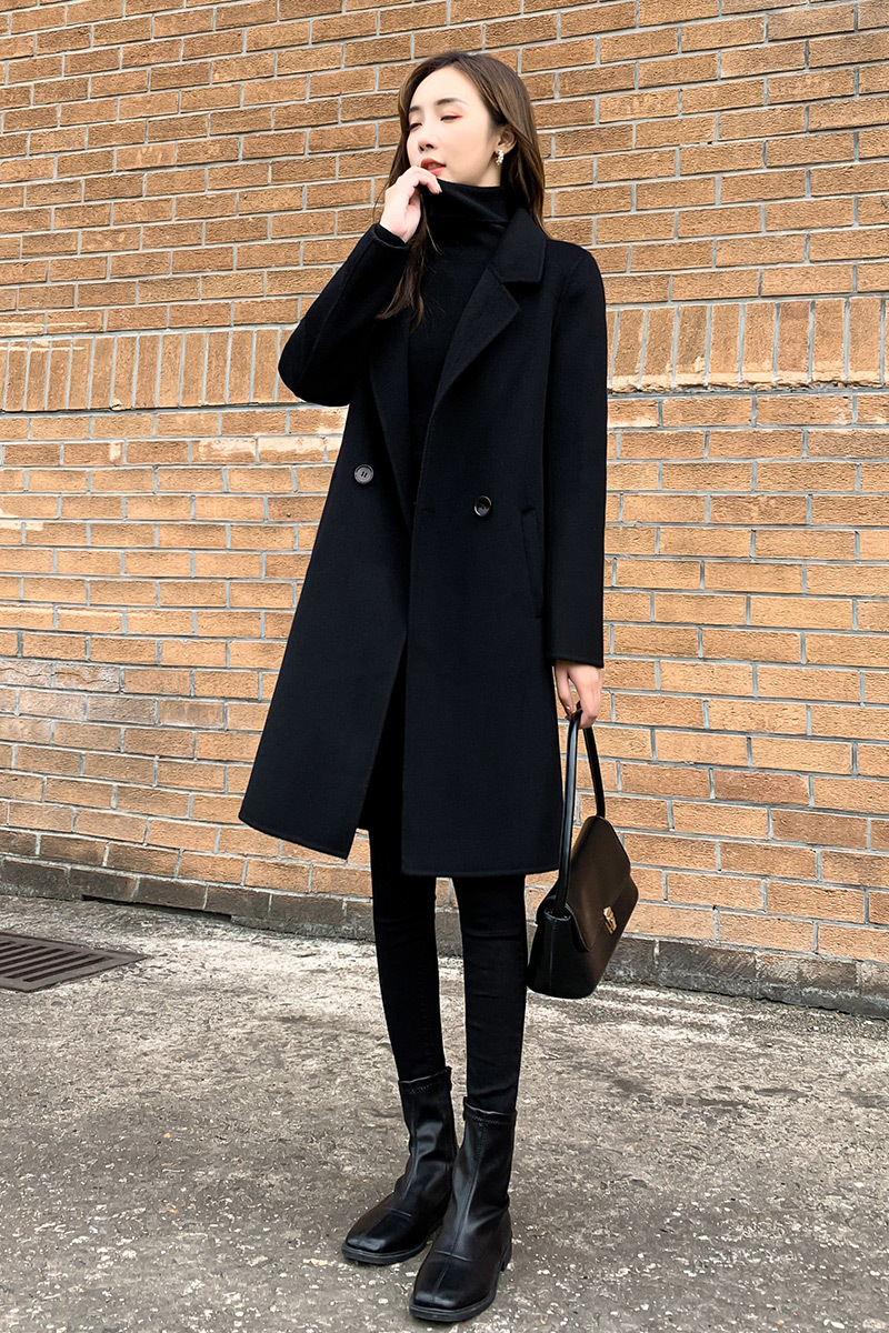 Womens Stylish Double-faced Cashmere Coat - Image 3