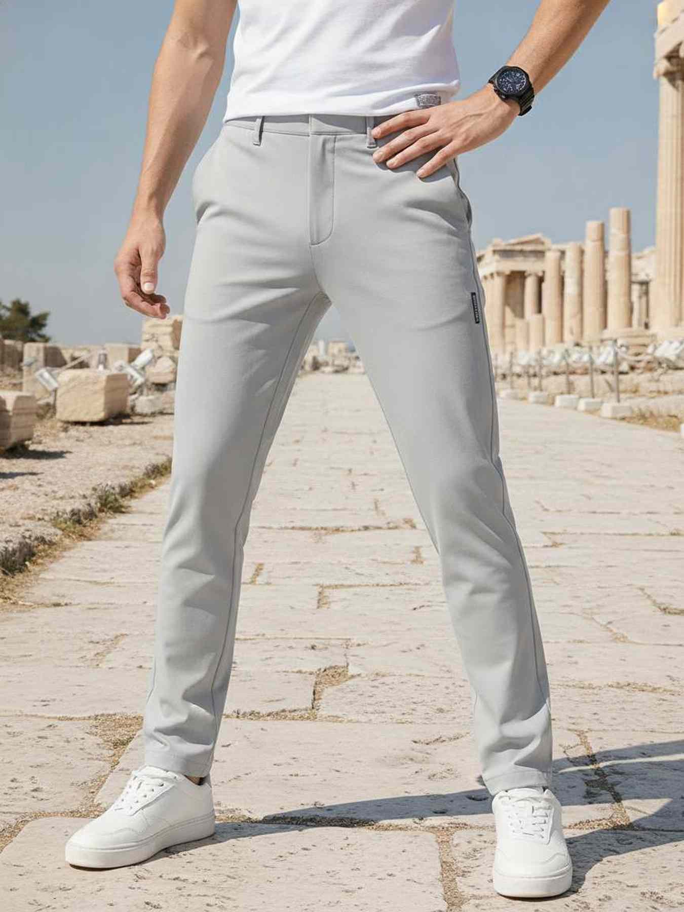 Casual Pants, Trendy And Fashionable Casual Pants, Men's Pants, Men's Pants, Long Pants, Straight Pants, Corduroy Casual Pants, Tight-fitting Casual Pants, Anti-wrinkle Casual Pants, 9-inch Pants, Men - Image 4