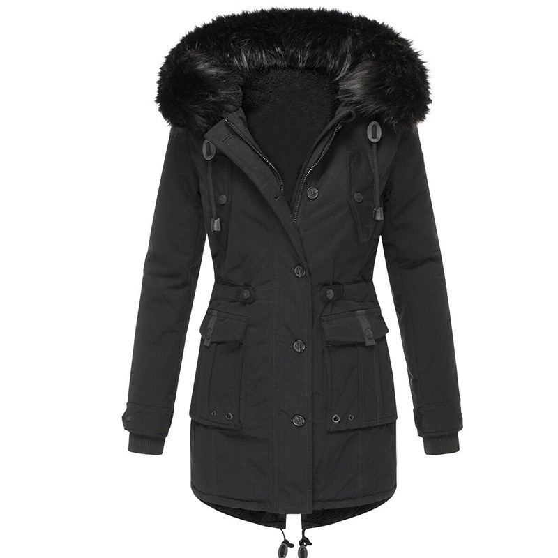 Women's Clothing Fleece-lined Thickened Women's Cotton Padded Clothing Women's Winter - Image 2