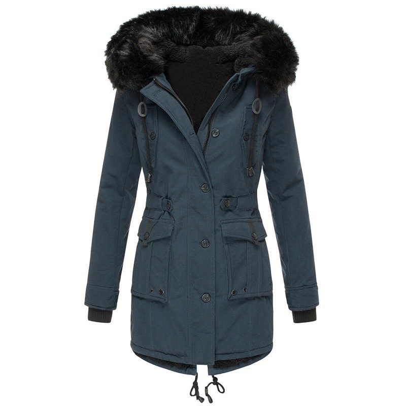 Women's Clothing Fleece-lined Thickened Women's Cotton Padded Clothing Women's Winter - Image 3