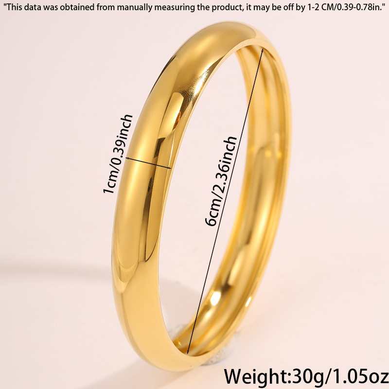 Moms Non-fading Titanium Steel Bracelet Round Bangle - Image 3