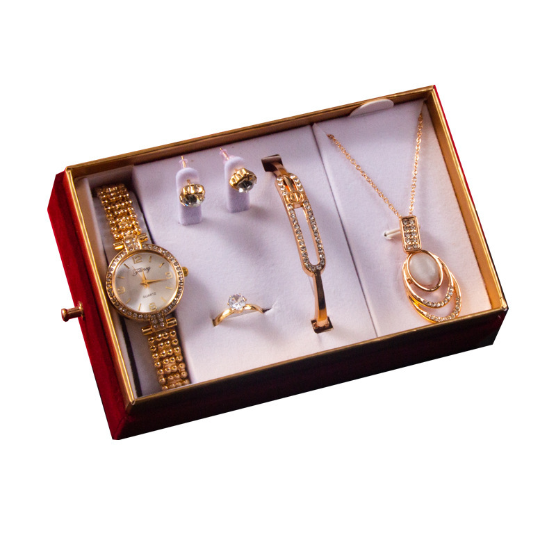 Goddess Festival With Hand Gift Set Watch Bracelet Necklace Ear Stud - Image 2