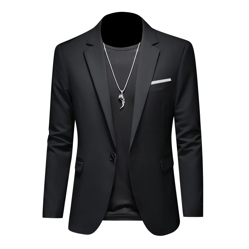 Mens Fashionable Plus-Size Slim-Fit Suit Jacket - Image 3