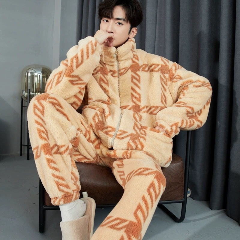Men's Zipper Pajamas Winter Thickened - Image 2