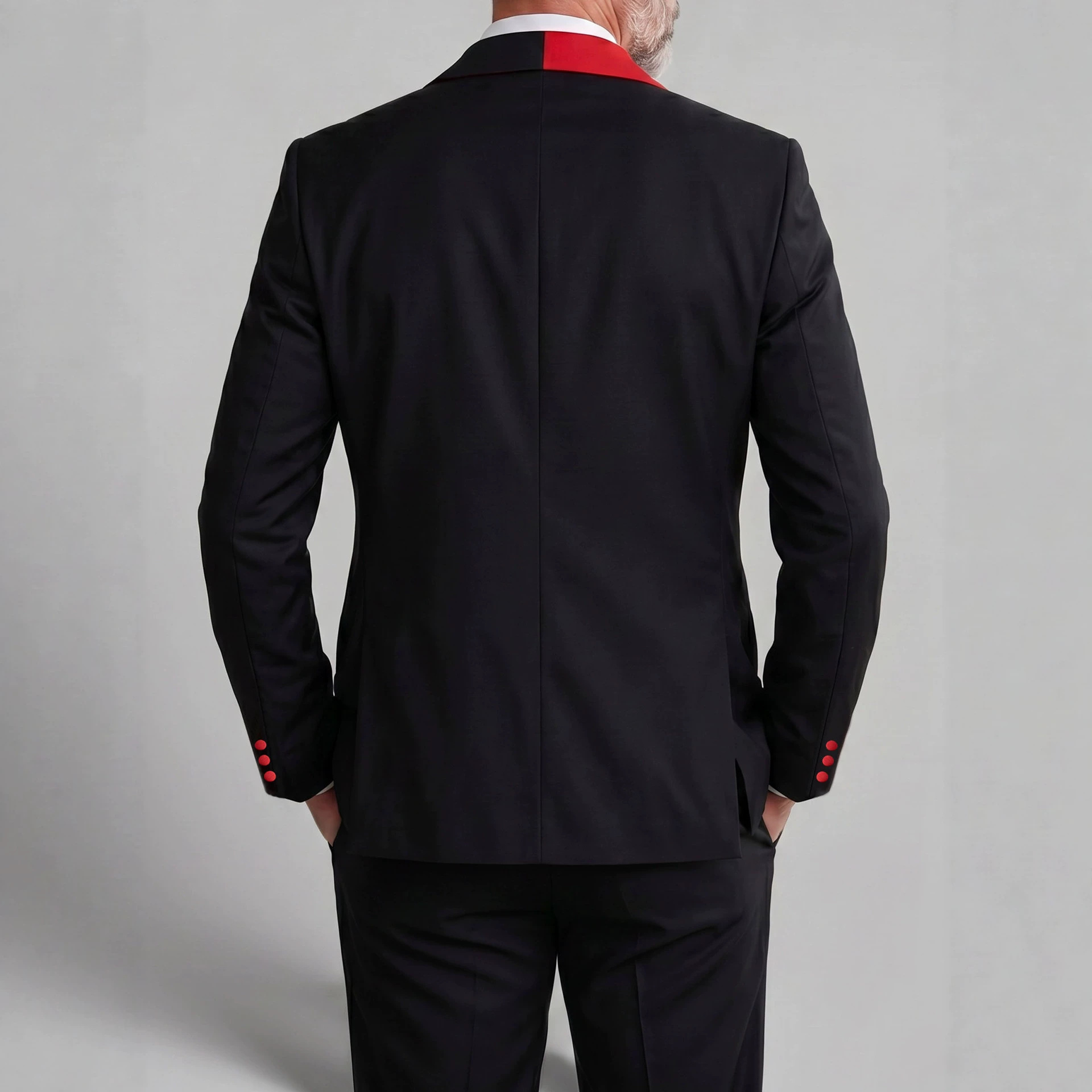 Men's Color-Block Double-Breasted Light Business Suit - Image 5