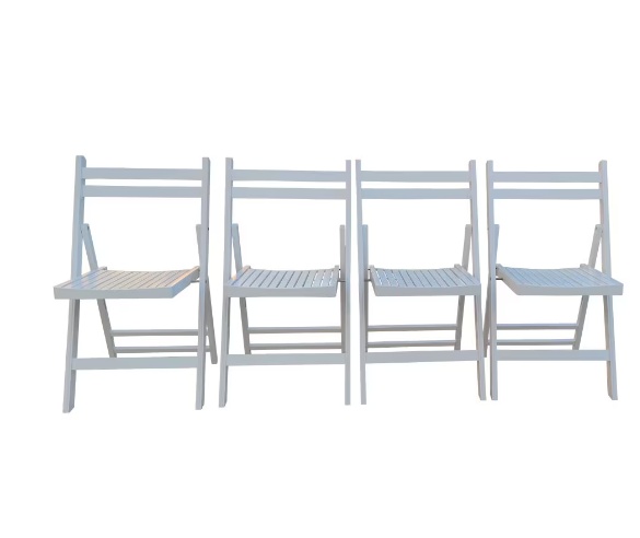 Furniture Slatted Wood Folding Special Event Chairs - Image 9