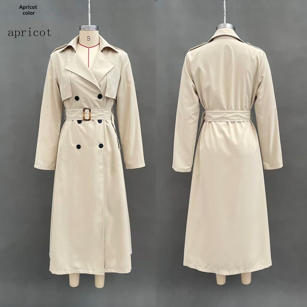 Elegant Versatile And Figure-flattering Long Coat Womens Trench-style Outerwear - Image 2