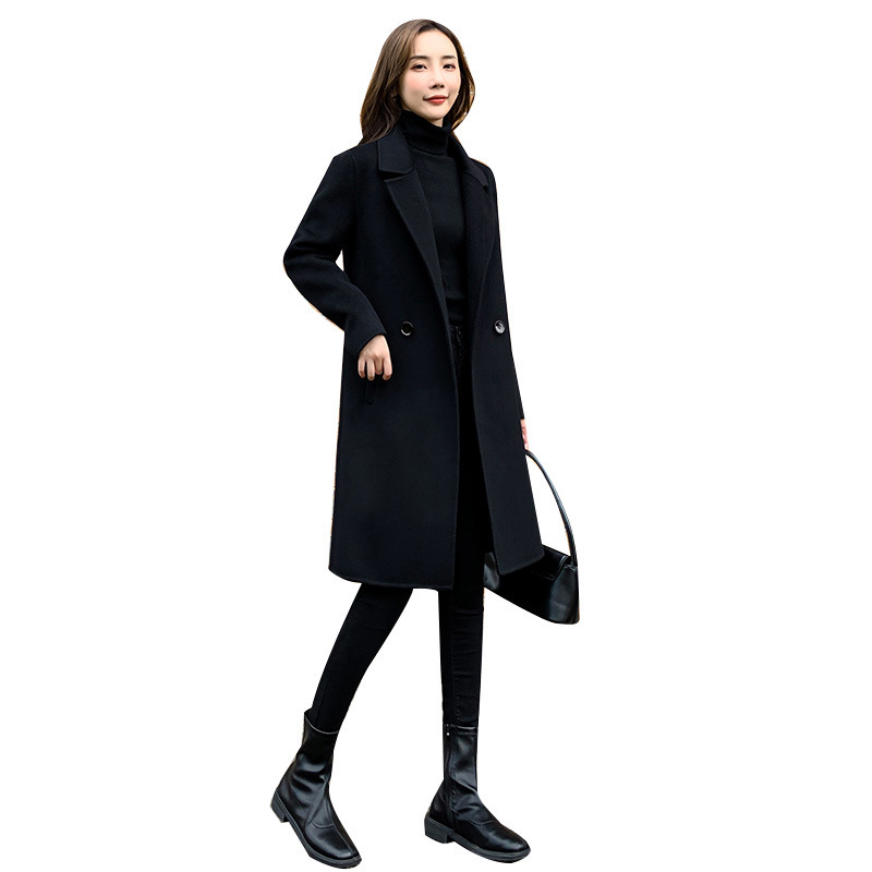 Womens Stylish Double-faced Cashmere Coat - Image 4