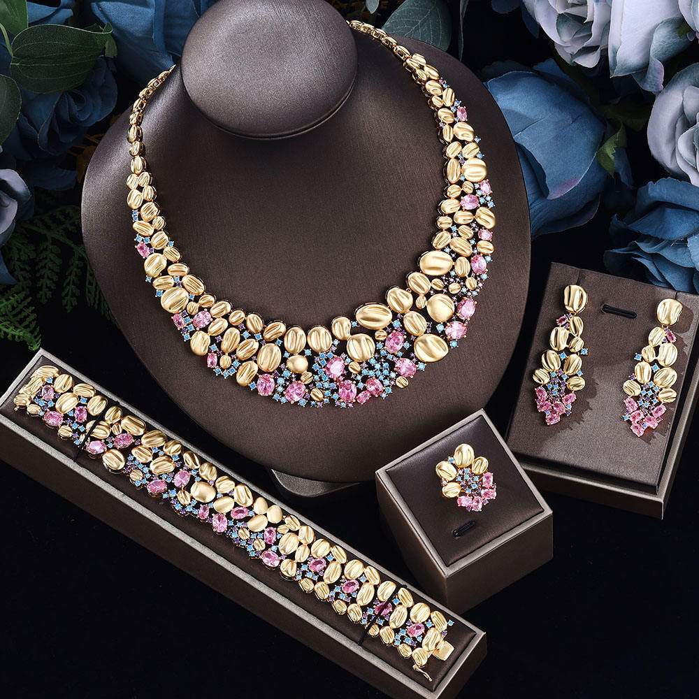 Exaggerated Necklace And Earring Wedding Set, Luxurious And Fashionable - Image 2