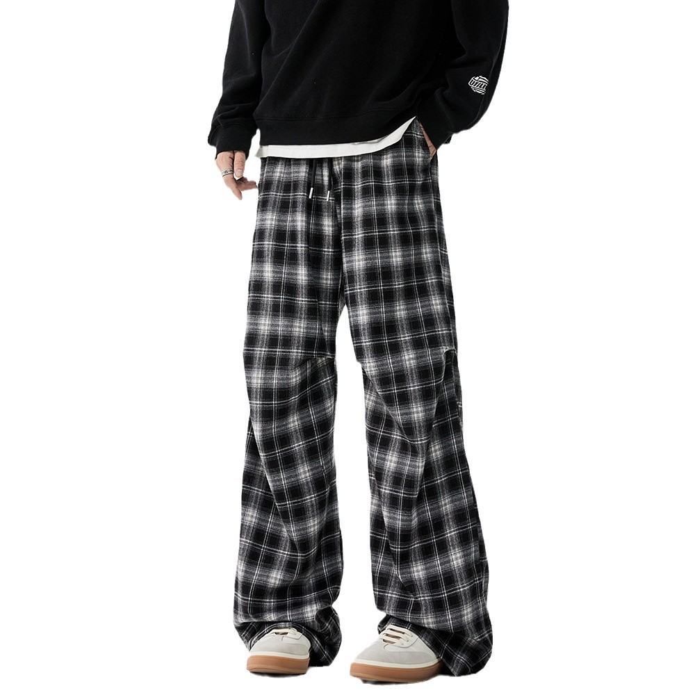 Mens Casual American-Style Checkerboard Pants - Image 2