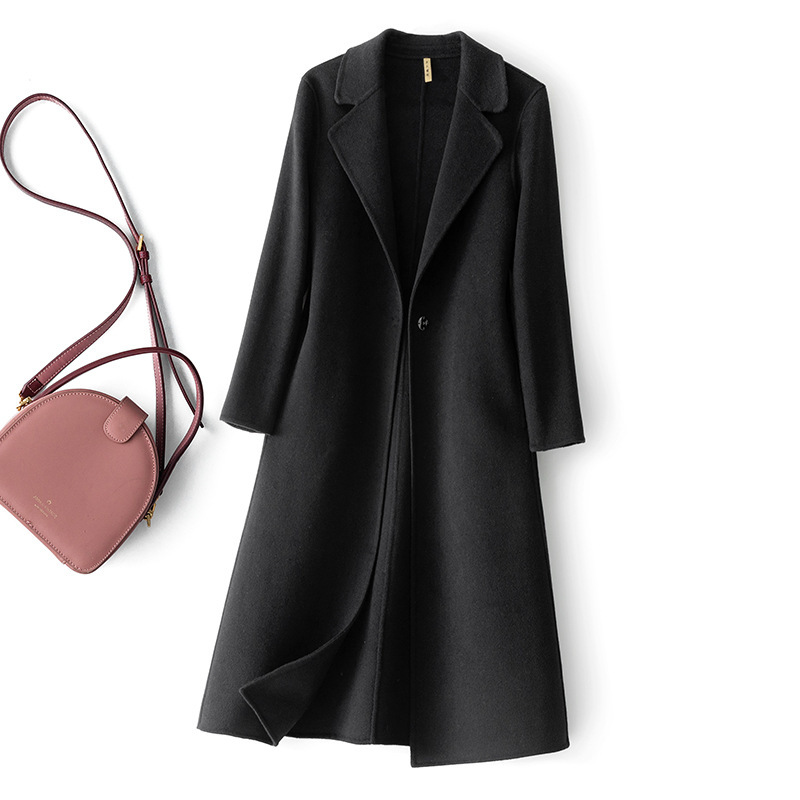 Cashmere Coat Womens Mid-length Wool Outerwear - Image 3