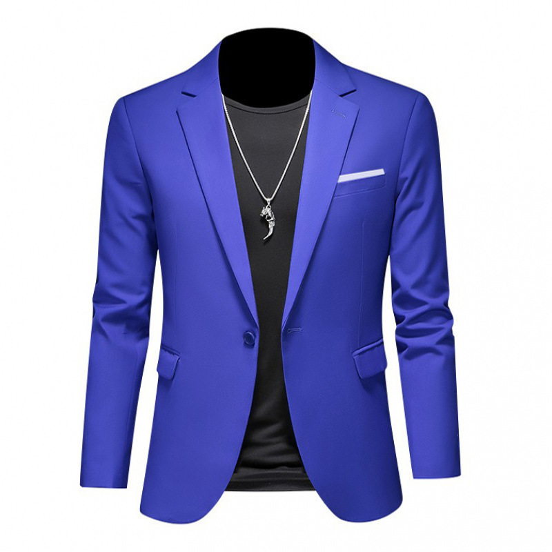 Mens Fashionable Plus-Size Slim-Fit Suit Jacket - Image 6