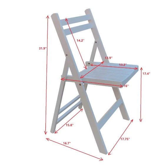 Furniture Slatted Wood Folding Special Event Chairs - Image 6