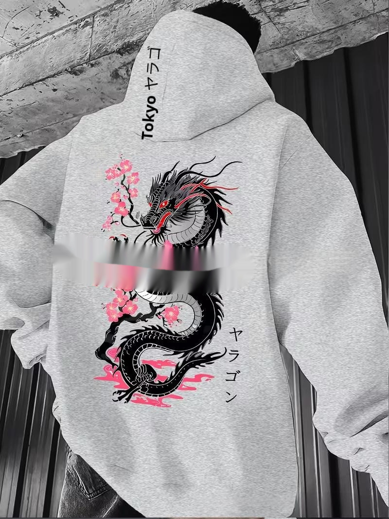 New Mens Casual Printed Hooded Sweatshirt - Image 10