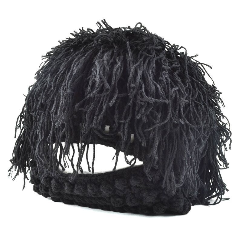 Creative Knitted Ski Hat With A Wig Beard - Image 5