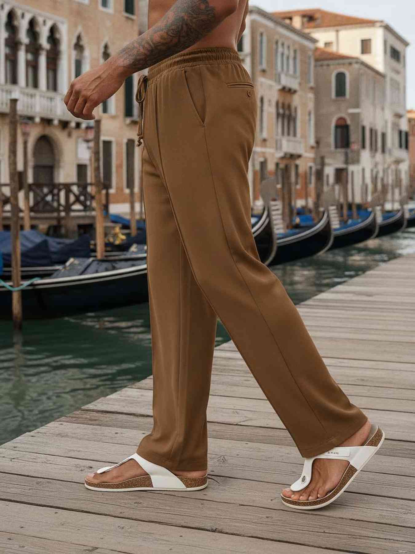 Casual Pants, Trendy And Fashionable Casual Pants, Men's Pants, Men's Pants, Long Pants, Straight Pants, Corduroy Casual Pants, Tight-fitting Casual Pants, Anti-wrinkle Casual Pants, 9-inch Pants, Men - Image 4