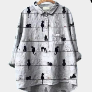 Women's New Loose Printed Round Neck Casual Plus