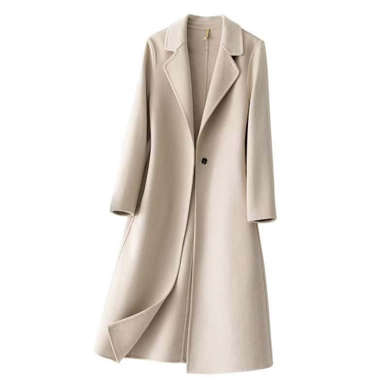 Cashmere Coat Womens Mid-length Wool Outerwear - Image 6