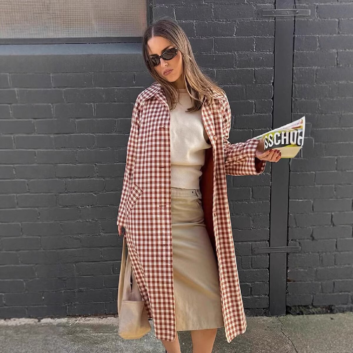 Slimming Notch-Lapel Single-Breasted Wool Coat For Women