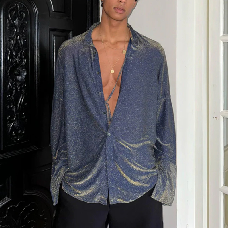 Fallwinter Mens Loose-fit Top With Tie Details - Image 3