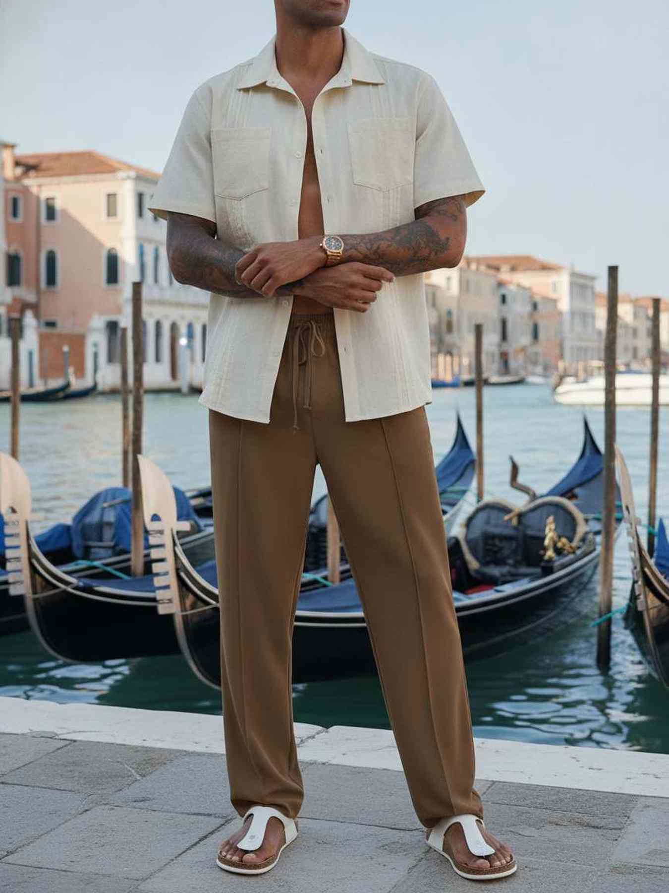 Casual Pants, Trendy And Fashionable Casual Pants, Men's Pants, Men's Pants, Long Pants, Straight Pants, Corduroy Casual Pants, Tight-fitting Casual Pants, Anti-wrinkle Casual Pants, 9-inch Pants, Men - Image 3