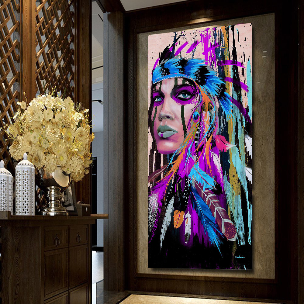Canvas Home Airbrushed Painting For Decoration - Image 2