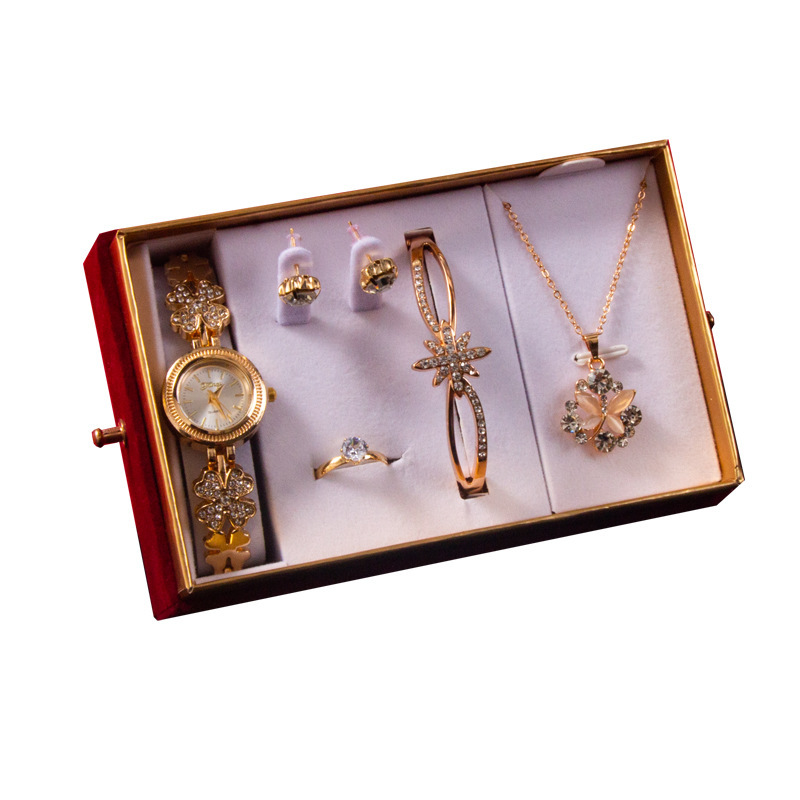 Goddess Festival With Hand Gift Set Watch Bracelet Necklace Ear Stud - Image 3