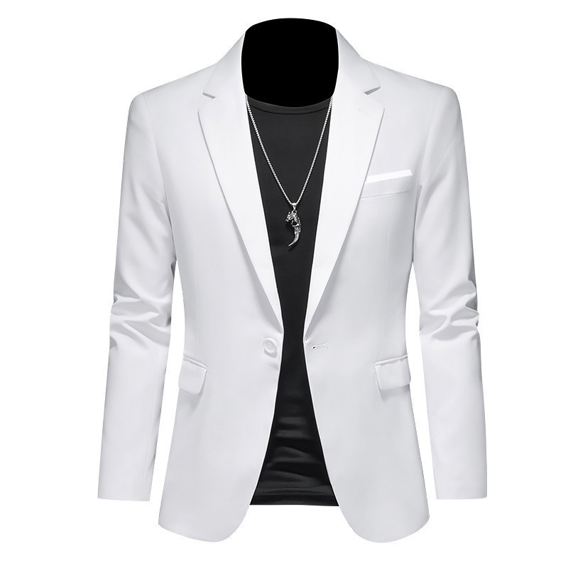 Mens Fashionable Plus-Size Slim-Fit Suit Jacket - Image 2